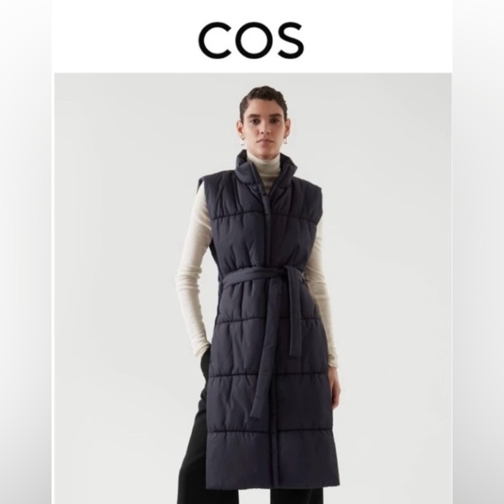 Unique dark navy COS puffer vest